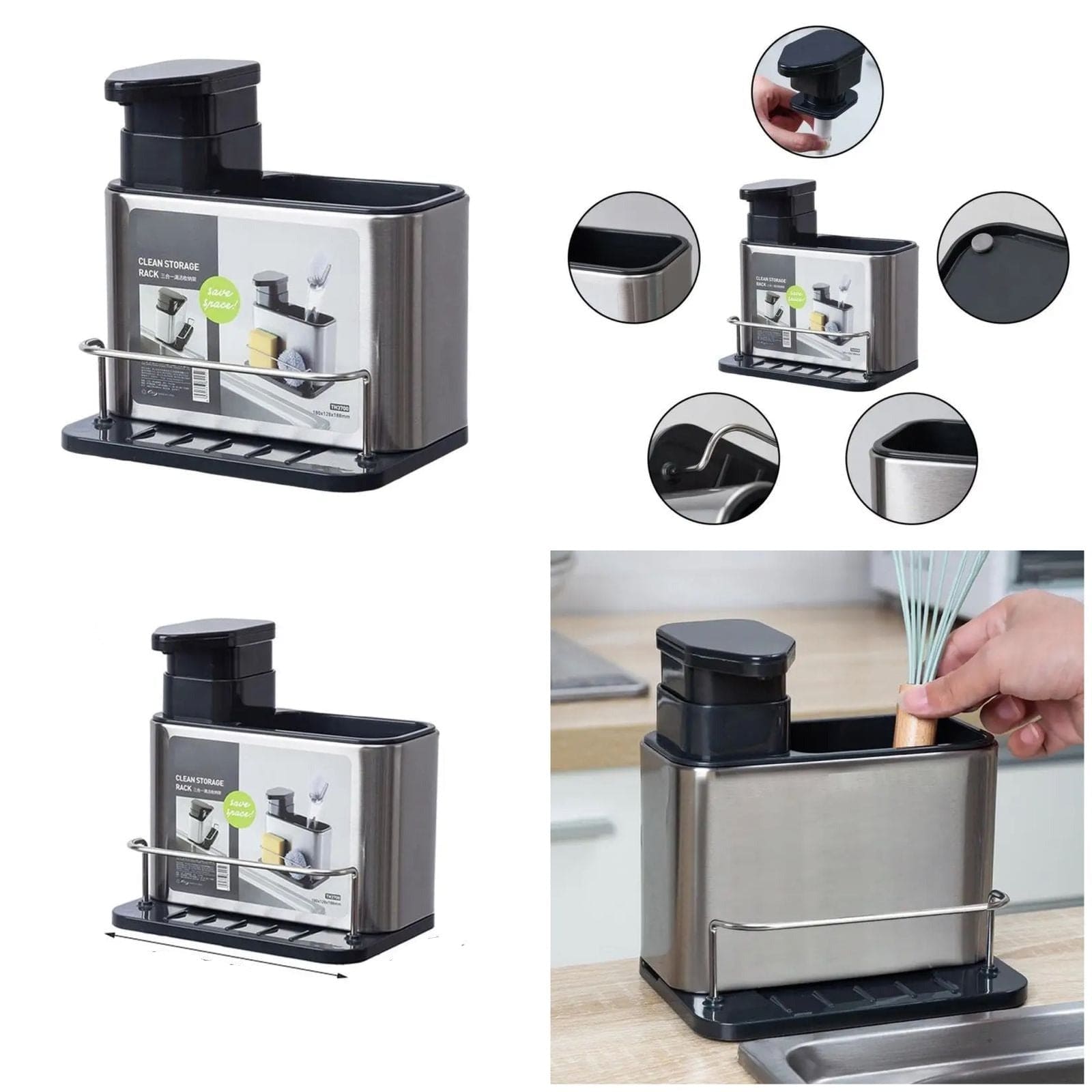 Kitchen Sink Cutlery Holder, Stainless Steel Flatware Organizer, Kitchen Utensils Cutlery Caddy Counter, Multifunctional Kitchen Sink Washing Sponge Storage Rack, Chopstick Cage with Water Outlet Tray Kitchen Sink Cutlery Holder, Stainless Steel Flatware Organizer, Kitchen Utensils Cutlery Caddy Counter, Multifunctional Kitchen Sink Washing Sponge Storage Rack, Chopstick Cage with Water Outlet Tray